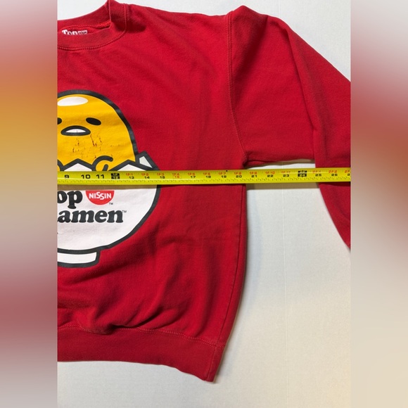 Nissin Top Ramen Noodles x Gudetama Men’s Small Red Crewneck Sweatshirt - Picture 4 of 6